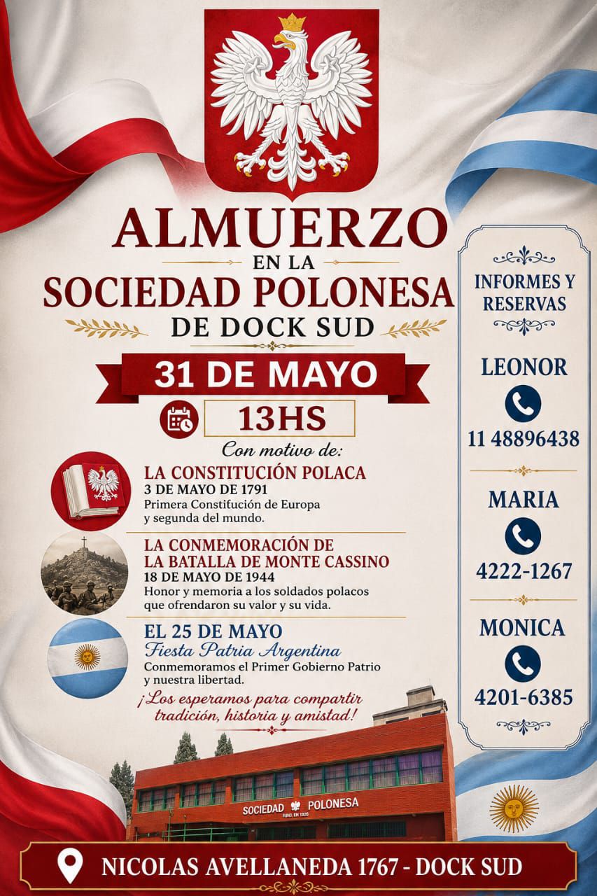 Almuerzo en la Sociedad Polonesa de Dock Sud