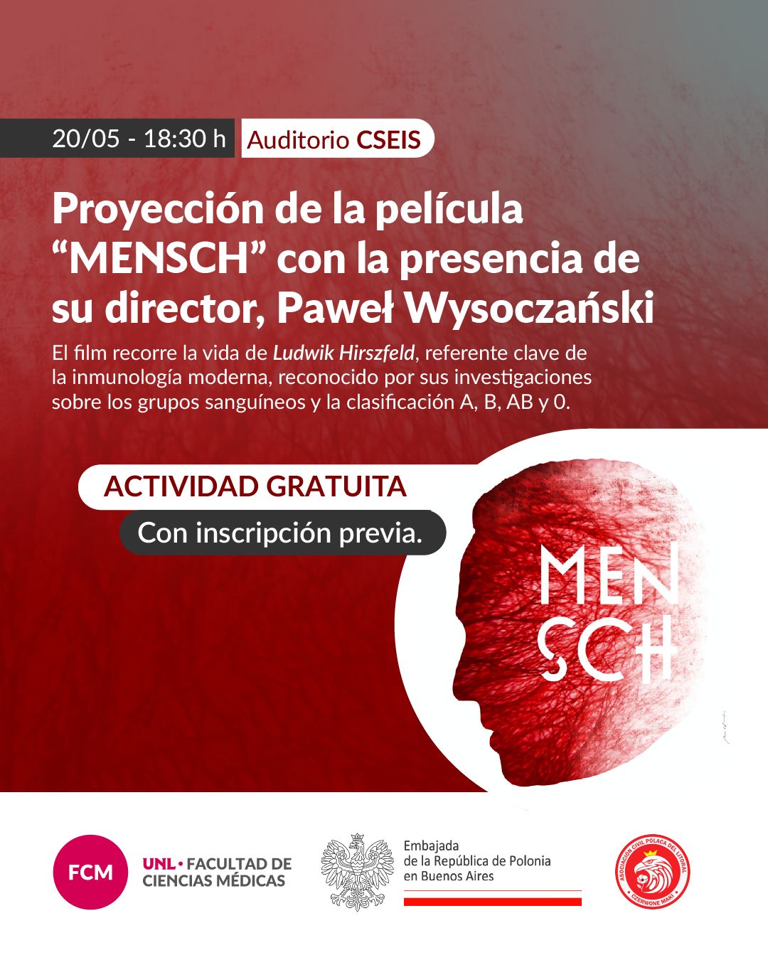 Proyección de la película “Mensch” en Argentina
