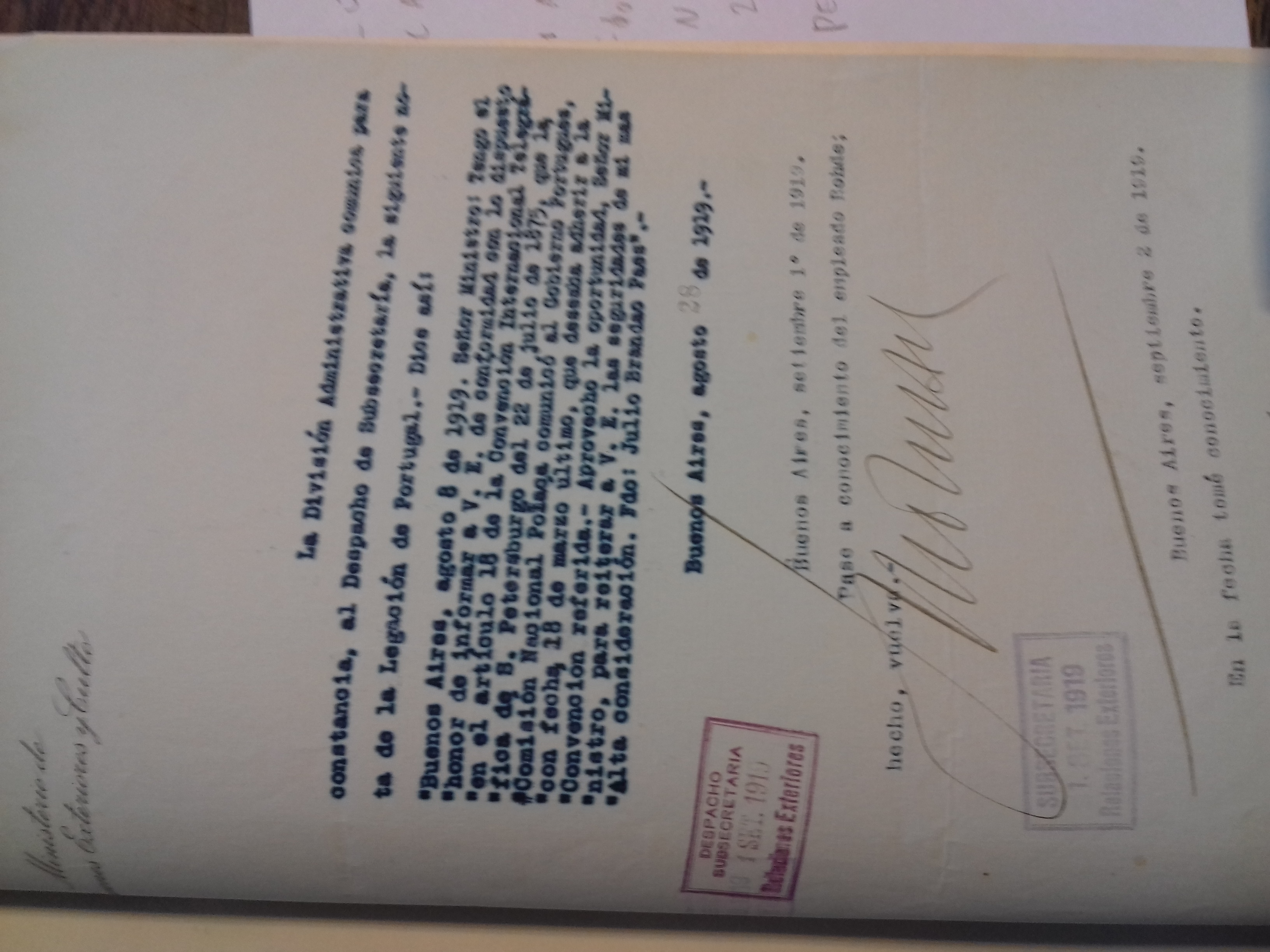 Adhesión de Polonia a la Convención Telegráfica Internacional 